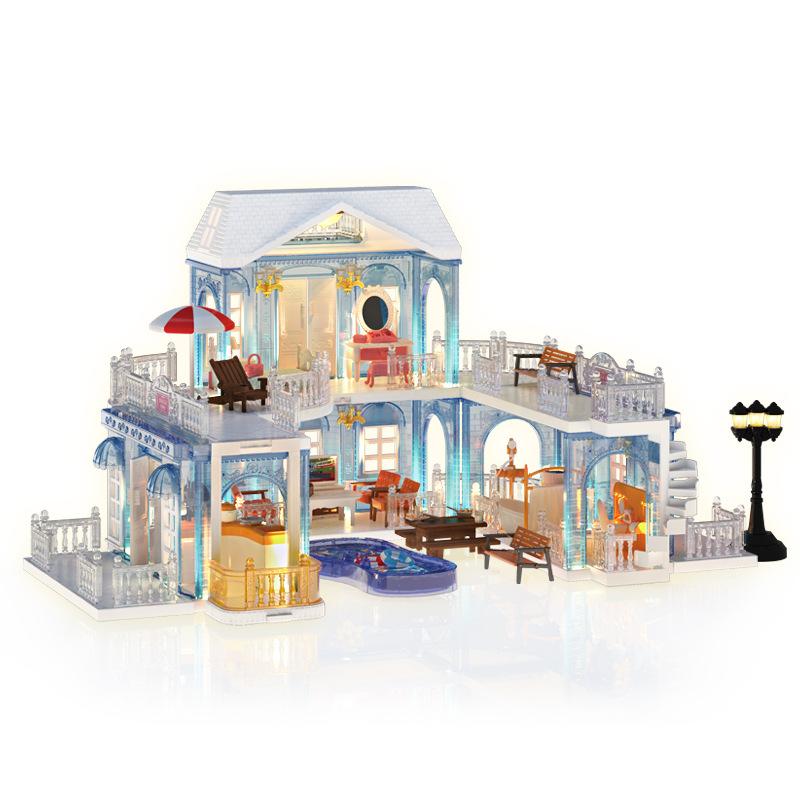 Koala Diary Deluxe Light Crystal House Princess Castle Suit Assembled Toy