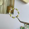 2025 Summer Macaron Color Beaded Flower Ring - Korean Porcelain Women's Jewelry