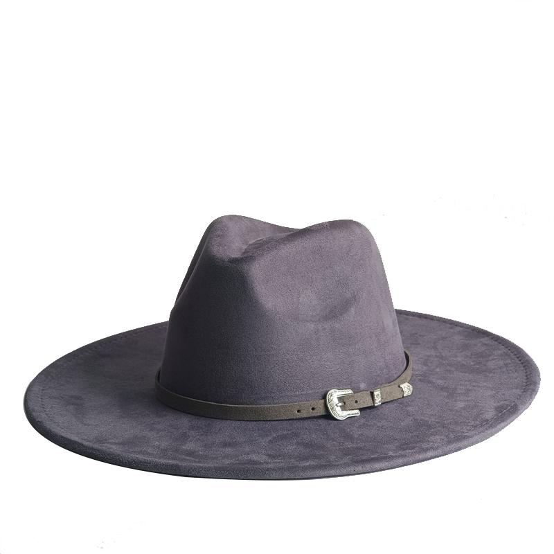 Classic Camel Suede Hat Wide Brim  New Fedora Hat Men Women Autumn Winter Felt Hats Classic Church Fedoras Chapeau Sombrer