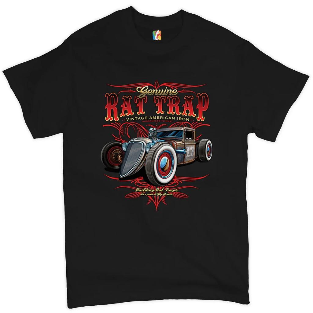 Genuine Rat Trap Route 66 Vintage Hot Rod Old School TShirt Summer Cotton ONeck Short Sleeve Mens T Shirt New S3XL
