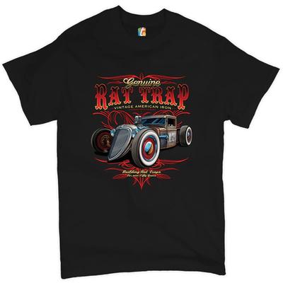 Genuine Rat Trap Route 66 Vintage Hot Rod Old School TShirt Summer Cotton ONeck Short Sleeve Mens T Shirt New S3XL