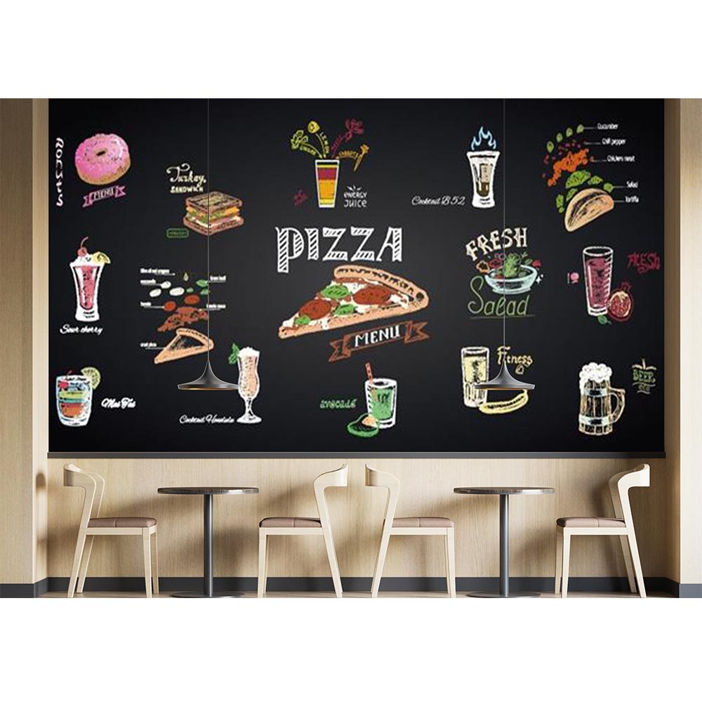 3d Restaurant Pizza Wall Mural Fast Food Restaurant Wall Mural Snack Pizza Industrial Decor Wallpaper