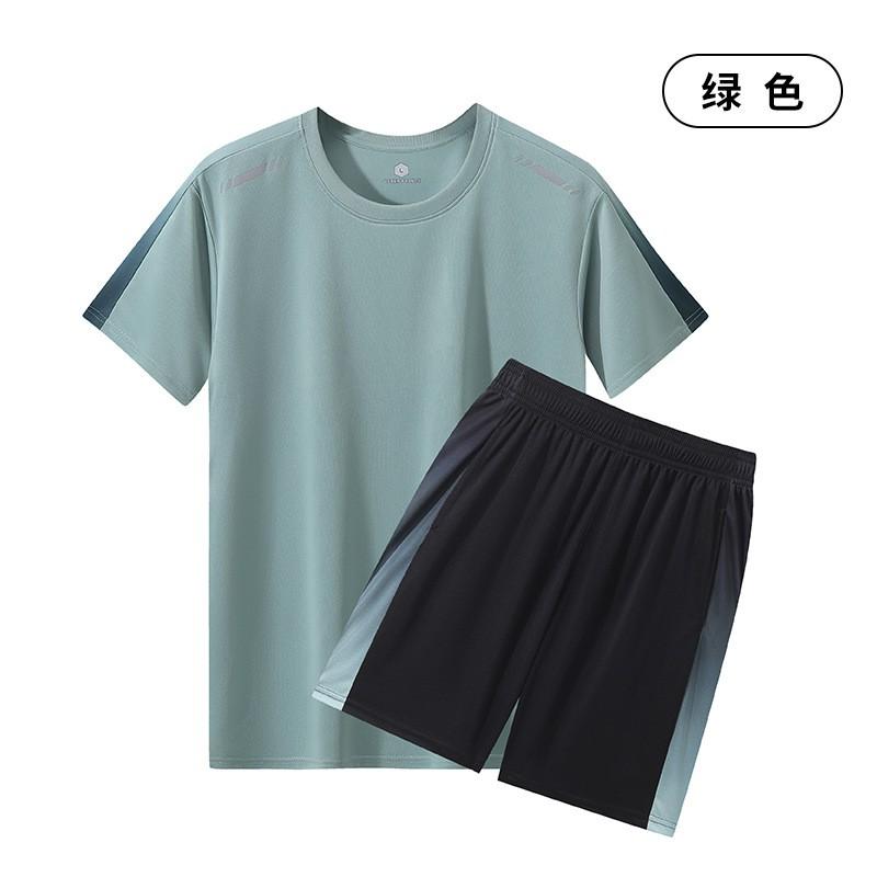 Mens Lightweight Sportswear Set Short Sleeve T-Shirt Shorts Casual Running Outfit Adults