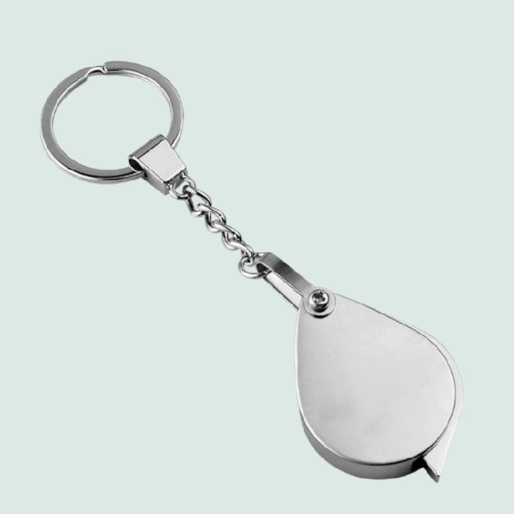 Keychains Magnifier with 20X Enlargement, Metal Constructions Loupes for Small Text and Fine Detail Inspection Tool
