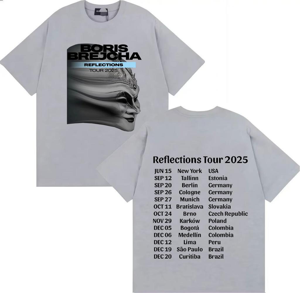 2025 Boris Brejcha Reflection Tour Hot Sale Gothic Double Sided Print T Shirt Men Women Summer T Shirt Fashion Short Sleeve Tops