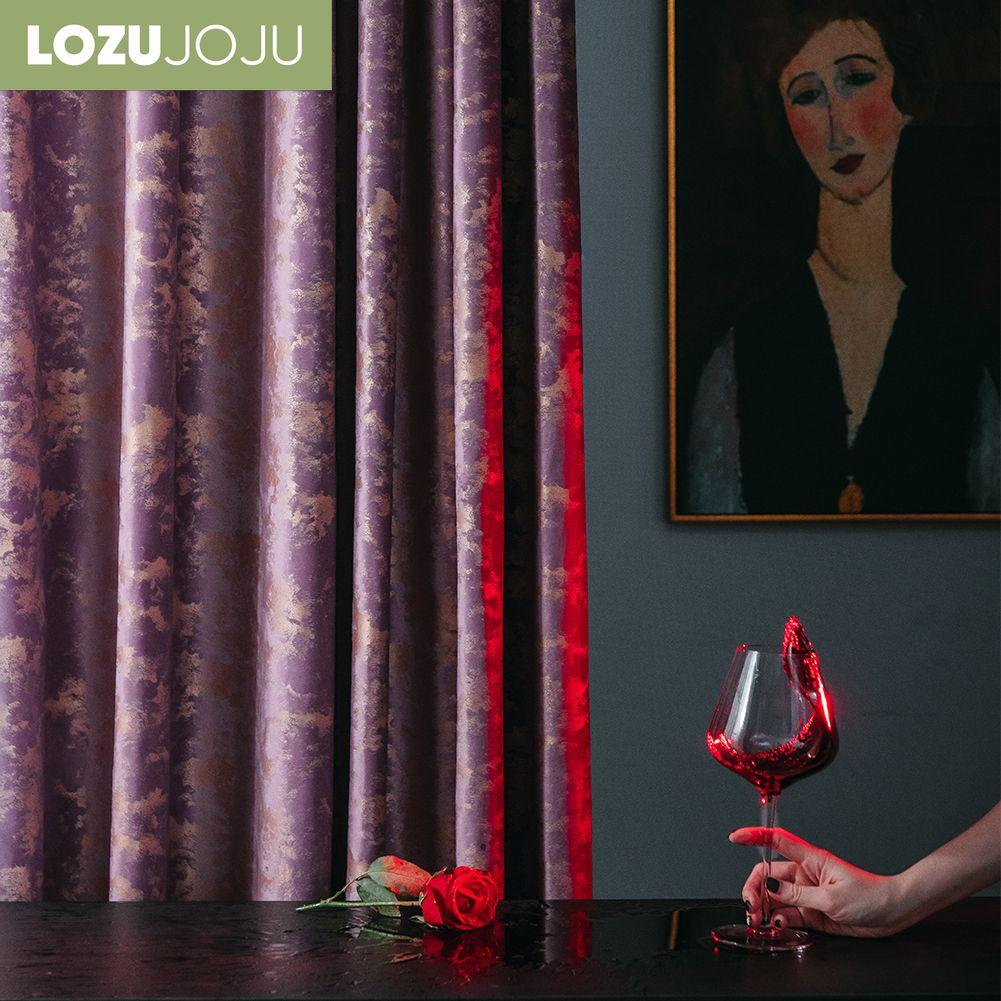 1 PC LOZUJOJU 80% Blackout Curtains Home Decor Upscale Luxury Shade Living Room Bedroom Home Decor