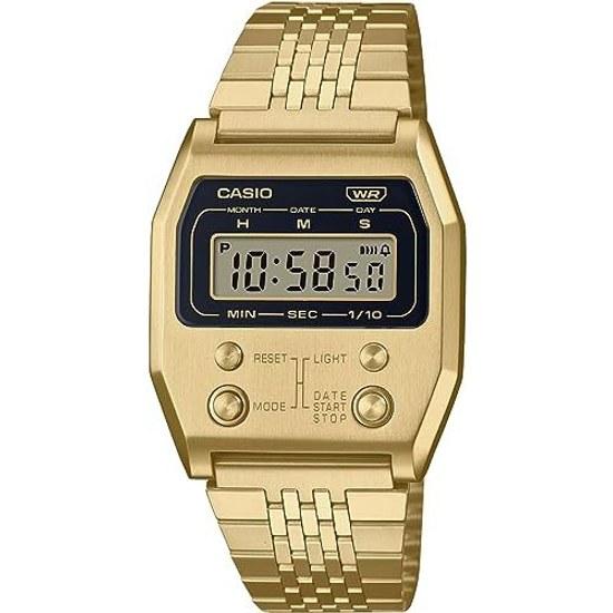 CASIO Digital Wristwatch Vintage Series Reissue Design A1100G-5 Unisex Gold Overseas Model