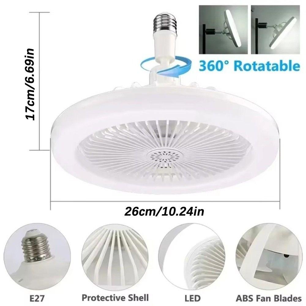 Stepless Dimming Ceiling Fan Lamp Universal Joint Head LED Fan Light  Bedroom Lighting