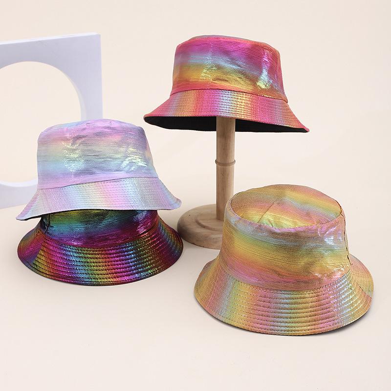 New big head circumference bucket hat women spring and autumn sunscreen sunshade show face small PU basin hat fashion bucket hat