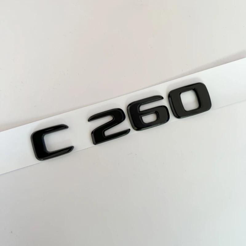 Car Trunk Letters Logo Alphabet Badge Emblem Sticker For Mercedes Benz C Class C43 C53 C63 C200 C260 C300 4 Matic W204 W205 W206