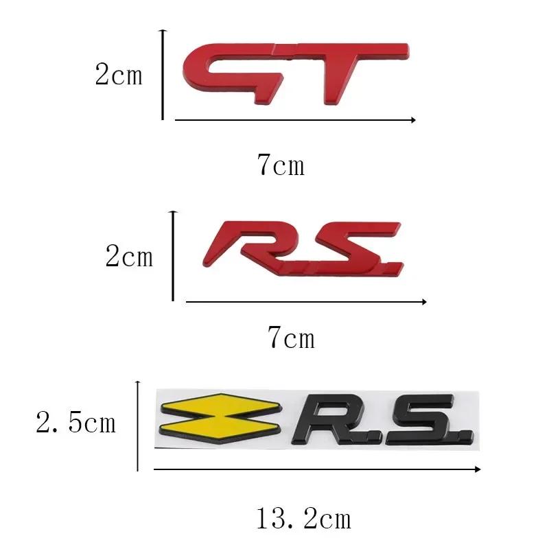 ESIF6 3D Metall GT RS Line Emblem Abzeichen Heckklappe Seite Aufkleber Abziehbilder für Renault Logan Clio Megane Captur Twingo Duster Kadjar