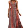 Spot Tiktoktemu European and American women's clothing new summer style V-neck long dress
