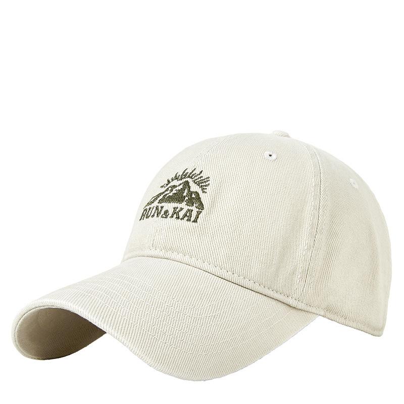 Vintage Embroidered Baseball Cap Women'S Autumn Outdoor Fishing Sunscreen Hat Trend Embroidered Soft Top Hat