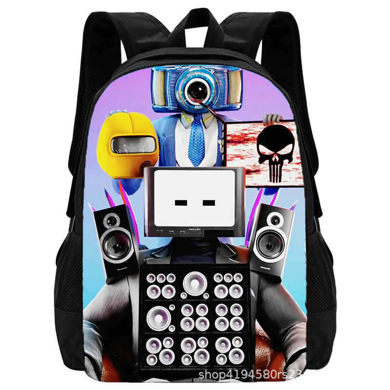 Skibidi Toilet Gaming Zaino Divertente Elementare High College Studente Scolastico Giochi Caldi Zaino per Libri Uomini Donne Zaino da Giorno Sport