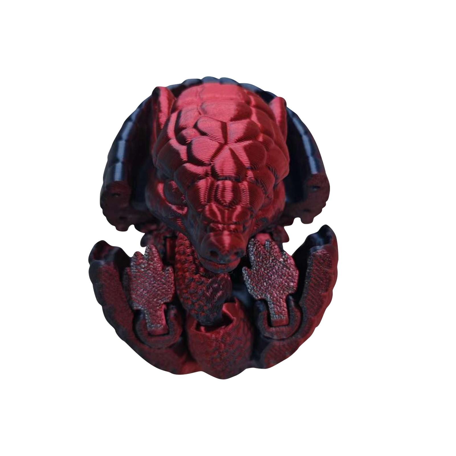 

3D-печатная милая игрушка с подвижными суставами всего тела и возможностью сжатия, ручная игрушка, декомпрессионные украшения One Size винный