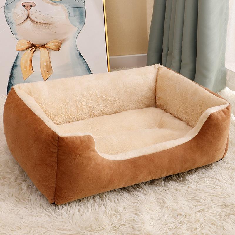 Verdicktes Warmes Winter Katzenbett Plüsch Bestes Haustier Hundebett Hundehütte Winterwärme ist universell für alle Jahreszeiten Rutschfest Waschbar