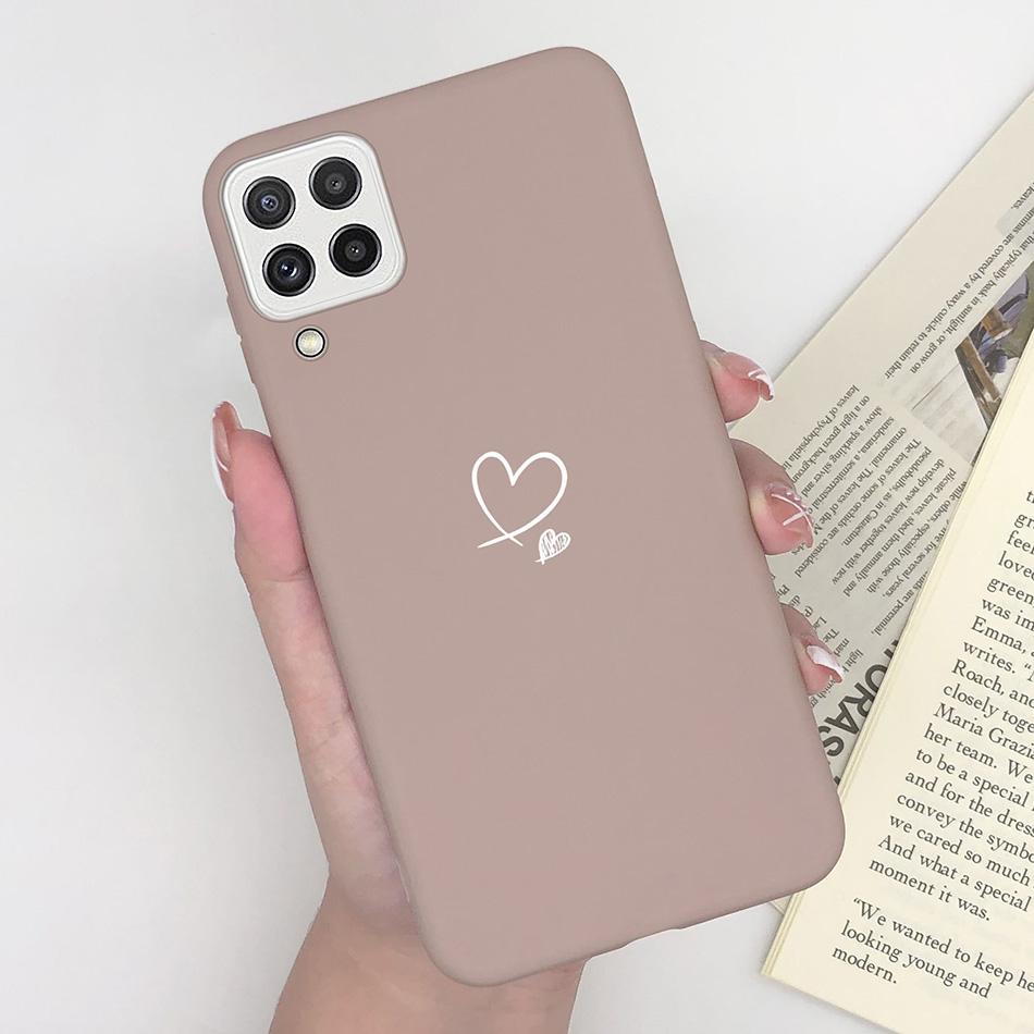 For Samsung Galaxy A22 4G 5G Case SM-A225F Love Heart Soft Silicon Phone Cover For SamsungA22 GalaxyA22 M22 A 22 4G 5G Fundas