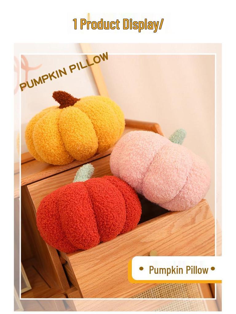 Cute Irregular Pumpkin Pillow: Plush Halloween Decoration for Sofa, Bedroom, or Bay Window