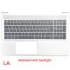 Upper Cover for PROBOOK 450 455 G8 ZHAN66 PRO 15 G4 US UK LA SP RU GR IT Keyboard Laptop Palm Rest Case Shell M21742-001