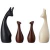 Home Decor Happy Deer Family Matte Finish Ceramic Figures (Set of 4, Multicolor)