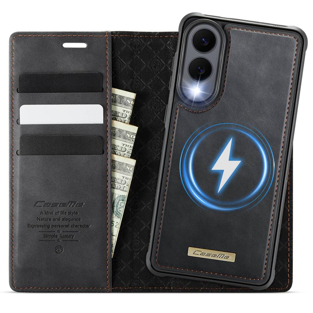 For Samsung Galaxy S25 S24 S23 S22 S21 S20 Ultra Detachable Wallet Case Compatible with Magsafe, 2-in-1 PU Leather Flip Cover