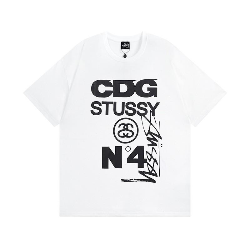 Short Sleeve T-Shirt Couples Street Style Letter Print Loose Fit Breathable Top