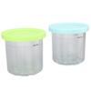 2PCS Ice Cream Pints Cup 600ml Ice Cream Container Storage Jar for Ninja NC299AMZ NC300s Blue and