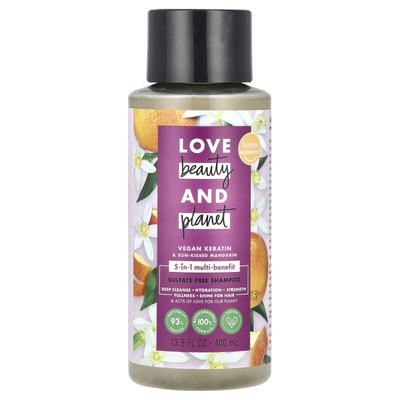 5-in-1 Multi-Benefit Sulfate-Free Shampoo, Vegan Keratin & Sun-Kissed Mandarin, 13.5 Fl Oz (400 Ml)