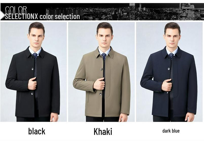 2025 Men's Winter Thickened Cotton Jacket – New Style Casual Lapel Jacket for Middle-aged and Elderly