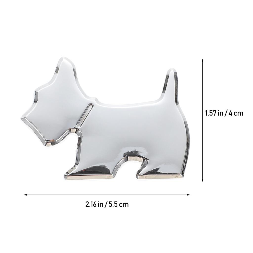LEDMOMO Car Stickers Set of 2 3D Metal Dog Car