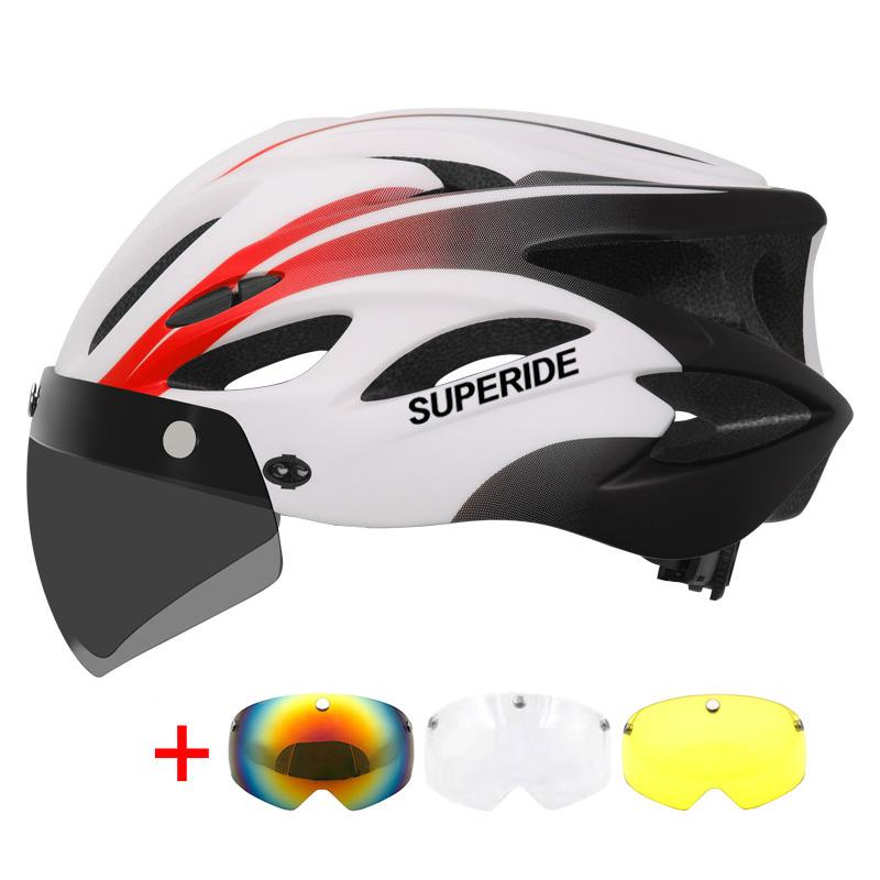 Superide Men Women Cycling Helmet With Goggles & Sun Visor Ultralight Mtb Bicycle Helmet Outdoor Road Bike Mountain Bike Helmet