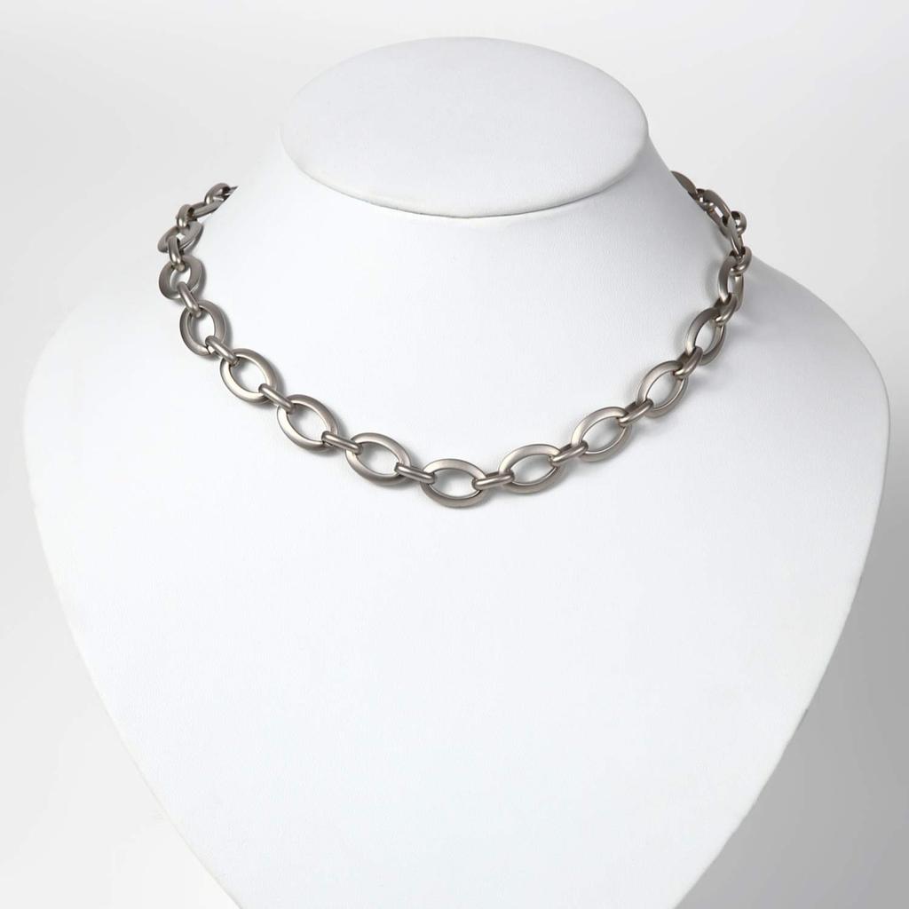 [Produced by Yumi Katsura] Pearl Chain Necklace, Large Pearls (7mm, 8mm, 9mm, 10mm), ShortLong Length, for Women, Suitable for Formal Occasions (Grey)