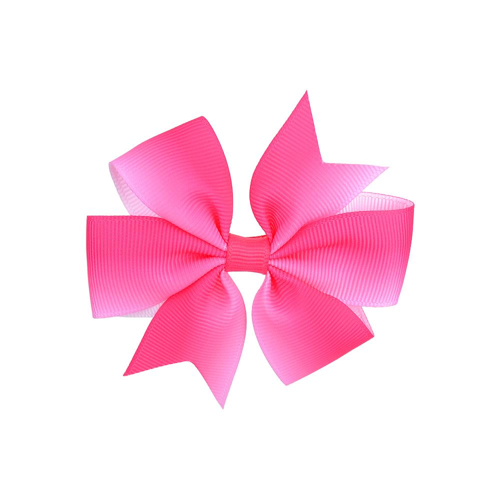 3,2 Zoll Grosgrain-Band Boutique Farbverlauf Haarspangen mit Clip für Mädchen Kinder Handgefertigt Windrad Regenbogen Schleifen Accessoires