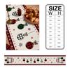 Merry Christmas Tree Ball Linen Table Runners Holiday Party Decor Reusable Dining Table Runenrs Wedding Navidad Decorations