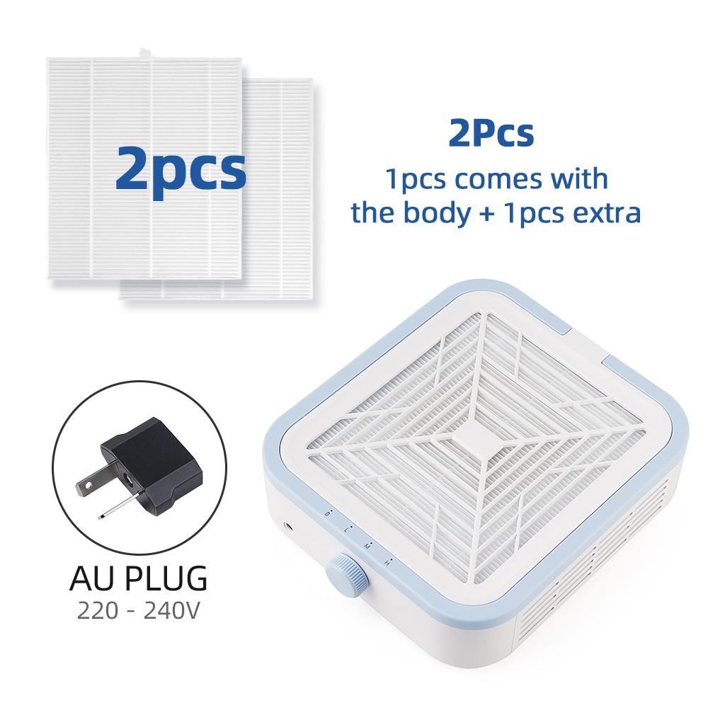 Wireless 120W Super Suction Nail Dust Collector Brushless Nail Dust Extractor Nail Art Manicure Fan Vacuum Cleaner With 2 Filter