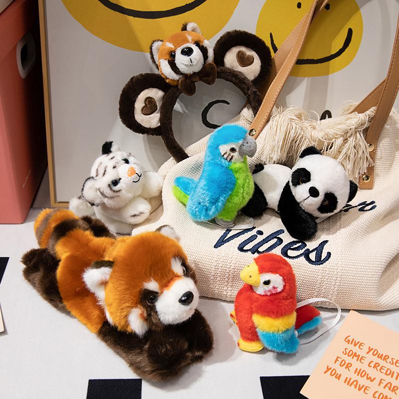Panda Raccoon Tiger Parrot Plush Shoulder Simulation Toy Animal Birthday Gift