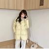 Cloud puff down jacket women's medium and long winter white duck down hooded simple warm loose coat tide