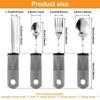 5/4Pcs Adaptive Utensil Portable Weighted Spoons Forks Rehabilitation Tableware for Hand Tremors Elderly, Arthritis Parkinsons