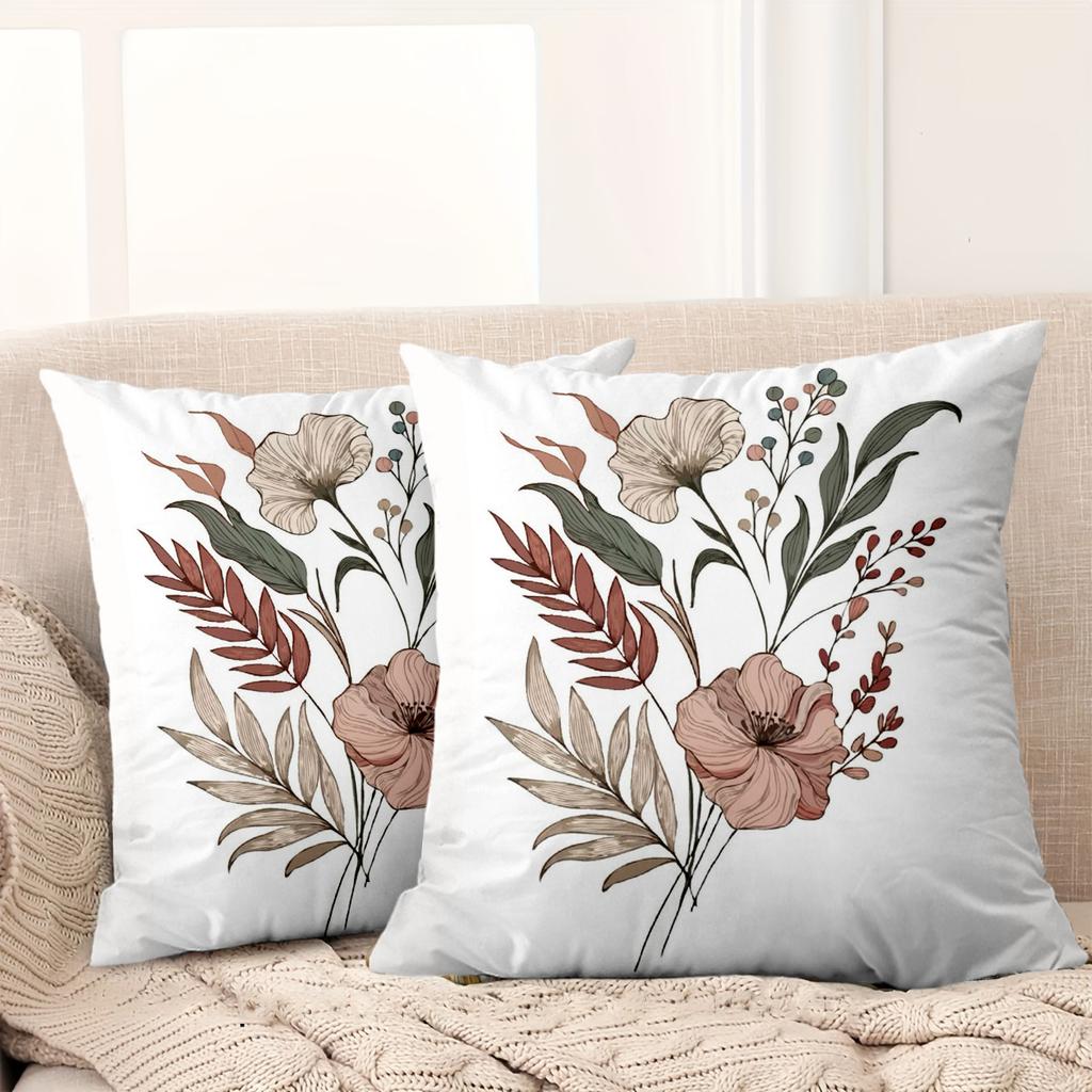 1 Pieces Bohemian Vintage Floral Throw Pillow Covers Pattern Cushion Cover Suitable For Sofa Bedroom Car Pillow Cover
