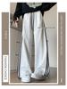 2025 New Spring Casual Girls' Sweatpants - Junior & High School, Loose Straight-Leg Wide Pants