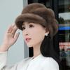 Thick Warm Imitation Mink Beret Solid Color Cloud Hat Cozy Peaked Cap Winter