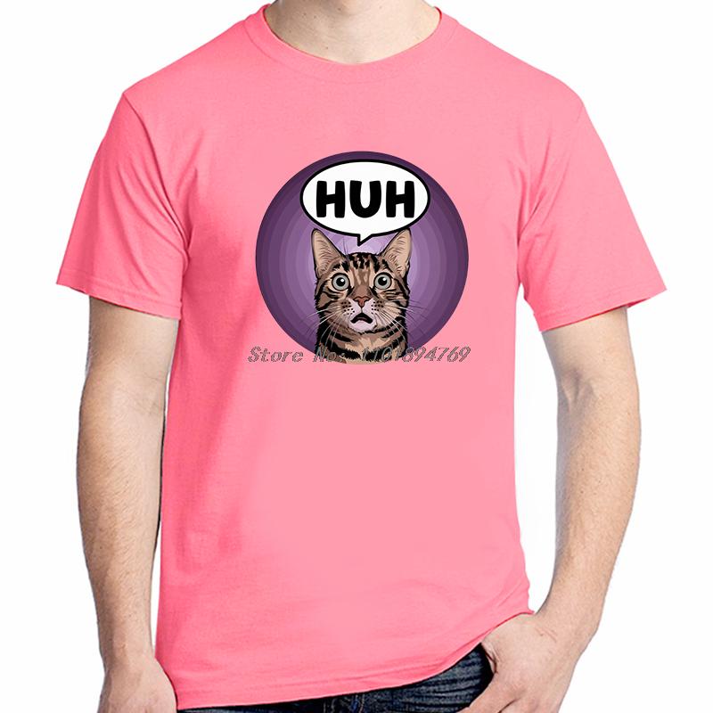 Huh Cat Meme Funny Graphic T Shirts Fashion Tees Tops Cotton New Shirts And Tshirts Unisex Summer Streetwear Print T Shirt