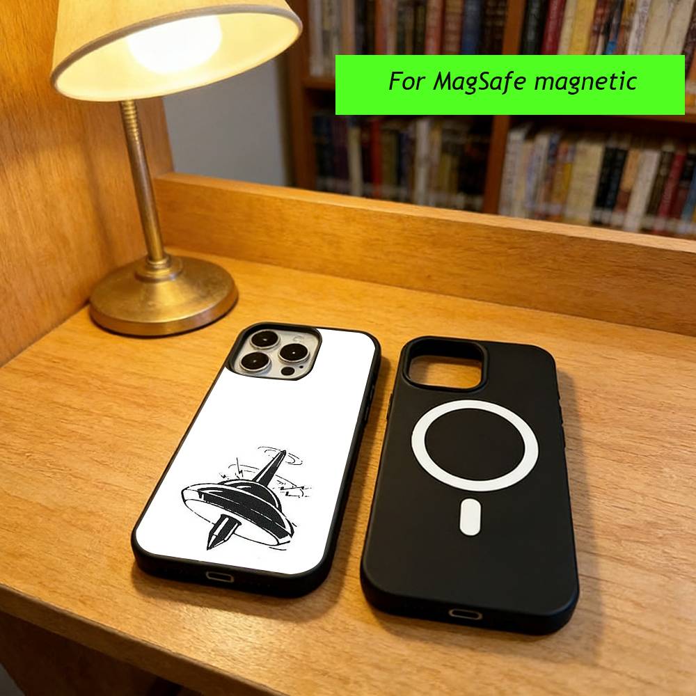 S-Spinning Top Phone Case For iPhone17,16,15,14,13,12,11 Plus,Pro Magnetic with Magsafe Wireless Charging