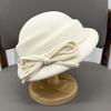 High-end French Temperament Australian Wool Top Hat Women's New Autumn and Winter Small Basin Hat High Gram Weight Beret Hat