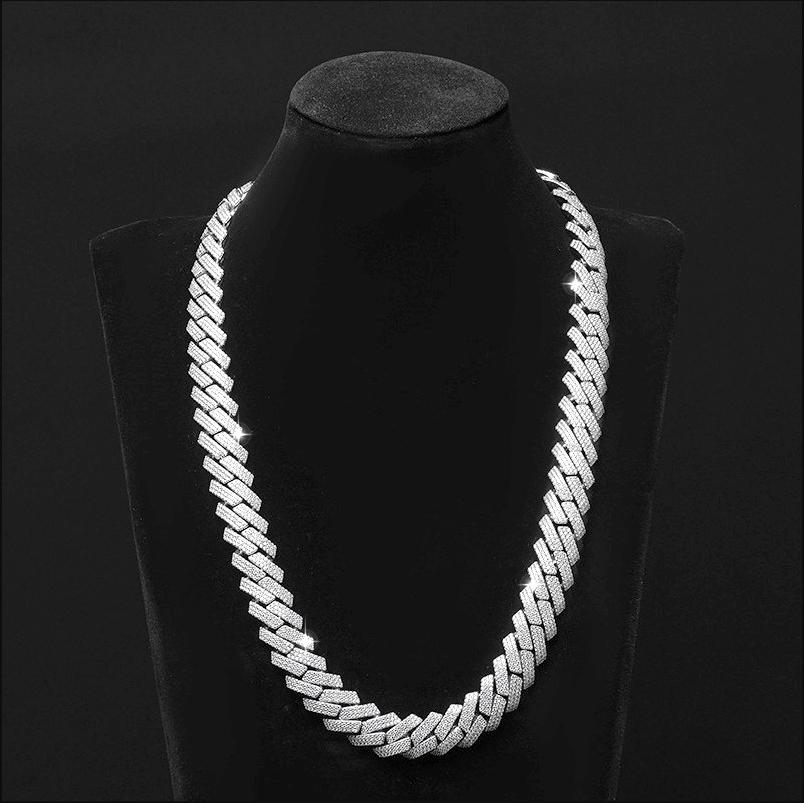 

New Iced out Infinity Star Cuban Chain Jewelry for Men Women Fashionable Hip Hop Style Hip Hop Chain Necklace серебряный