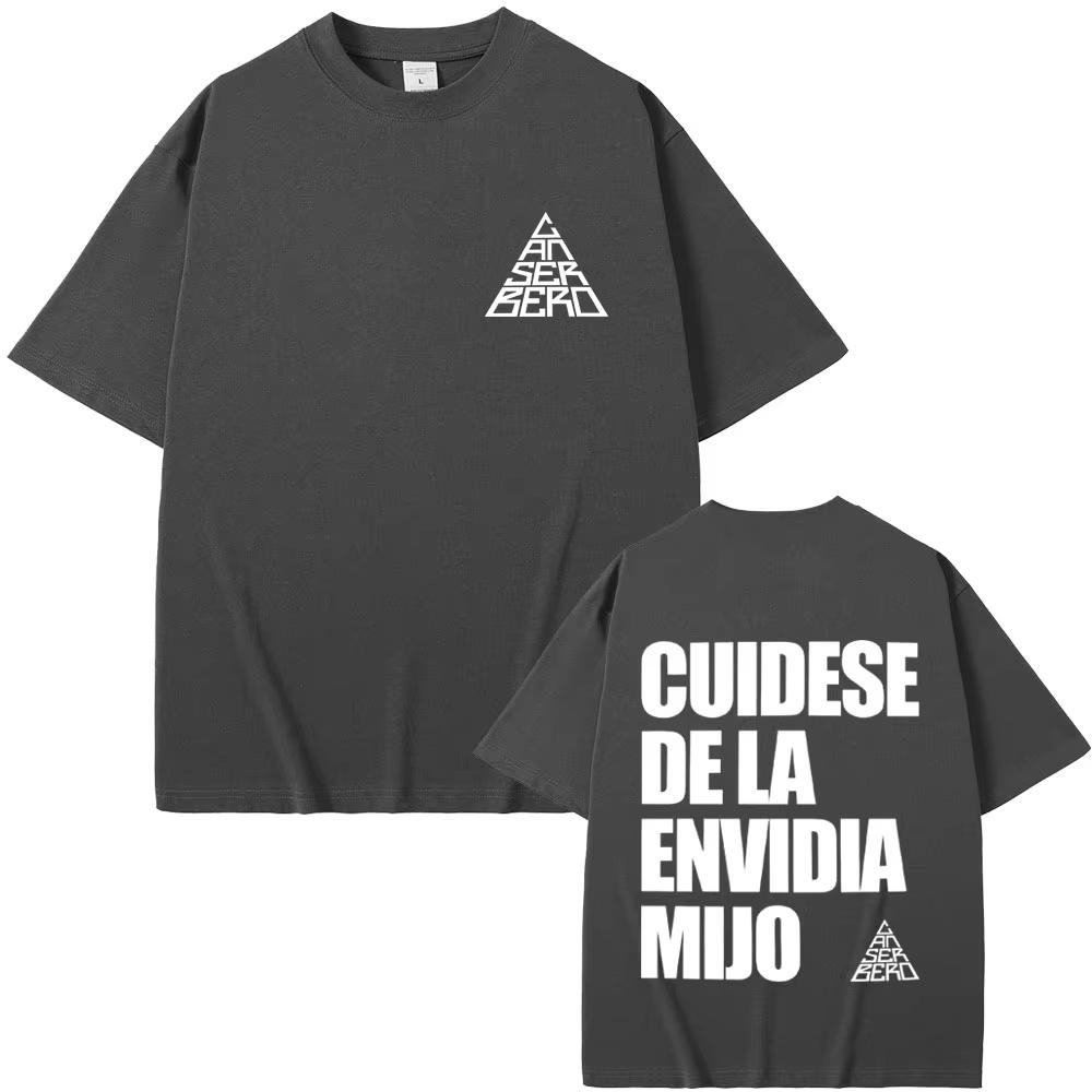 Hot Sale Rapper Canserbero Cuidese Dela Envidia Mijo Tshirt Unisex Hip Hop Fashion Oversized T Shirt Unisex Vintage Cotton Tshirts