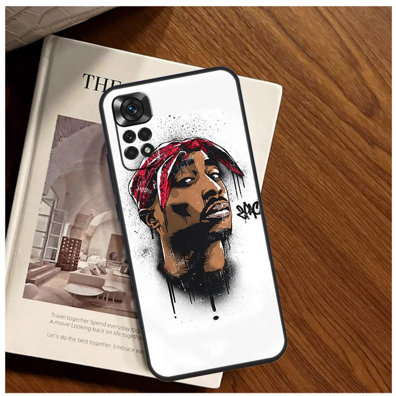 Rapper 2pac Singer Tupac Case For Xiaomi Redmi Note 13 14 9 10 11 12 15 Pro Plus Cover For Redmi 15 C 14C 10C 12C 13C