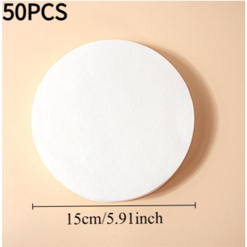 

50PCS thickened burger beef patty oil paper non-stick barbecue oil-absorbing paper oil-proof and anti-stick frozen meat patty pad paper meat paper round 15cm