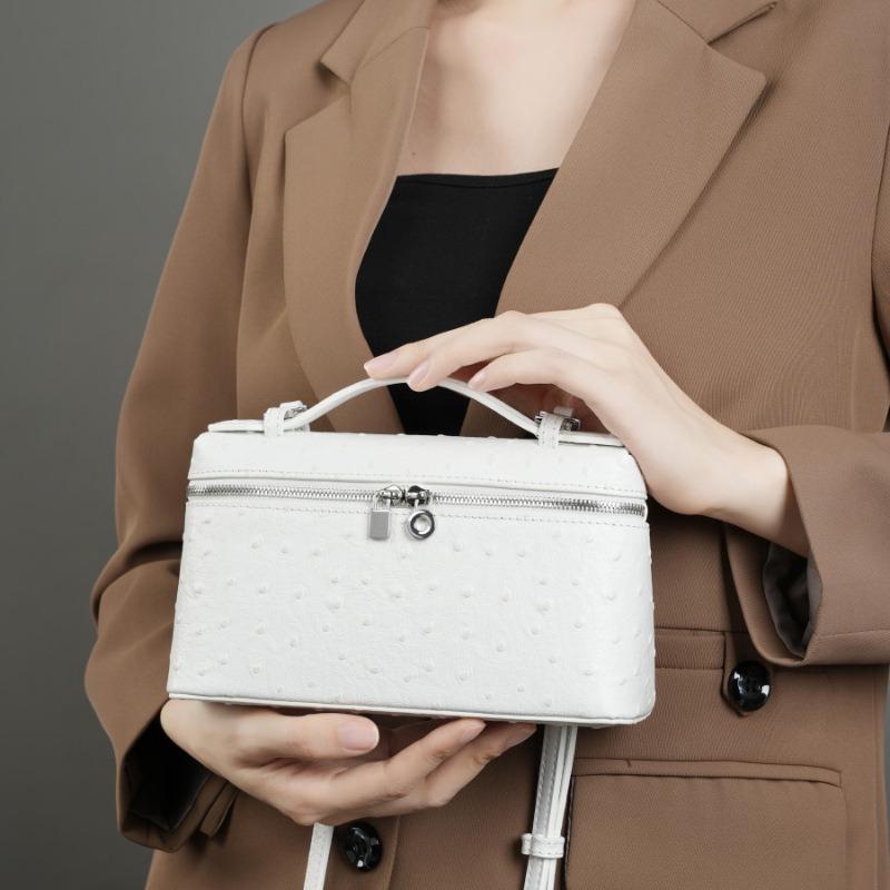 Kabelka z pravé kůže se vzorem pštrosí kůže QSL2788