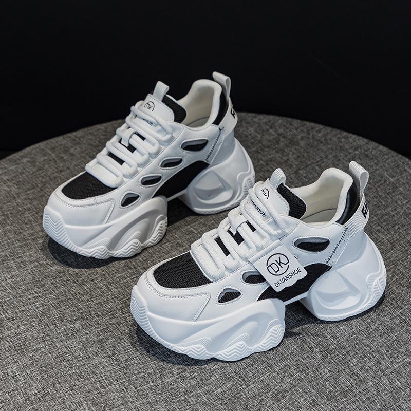 6616-2 Mesh inner height increase dad shoes women's spring and summer new versatile Korean version platform dad shoes student break